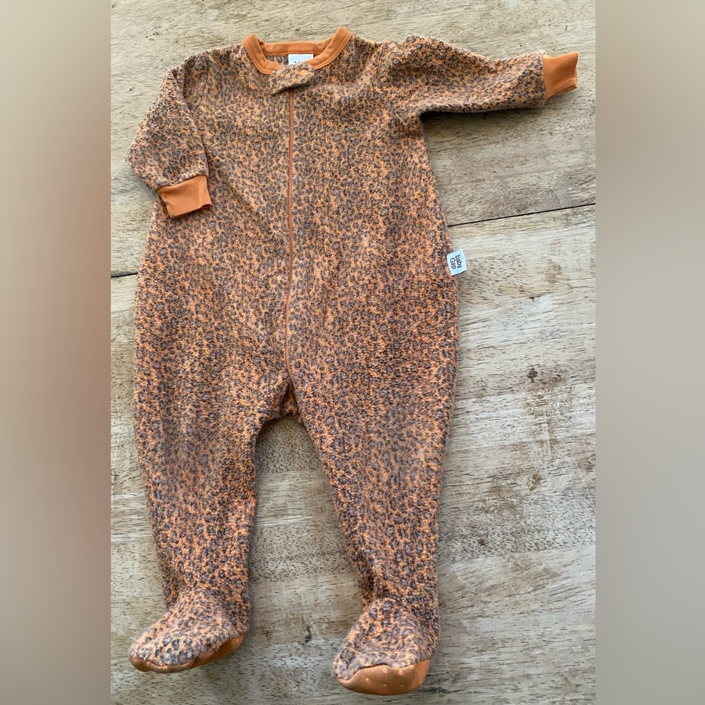 Vintage Baby Gap Infant Sz S 3-6 mo Leopard Print‎ Footie One Piece